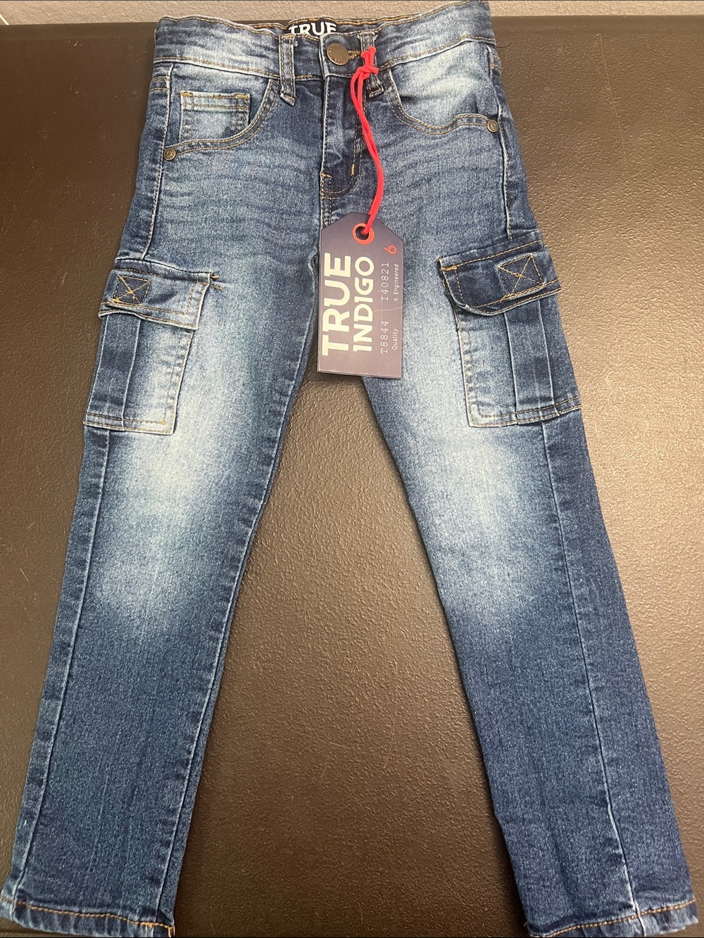 Indigo Kids Blue Washed Cargo Jeans